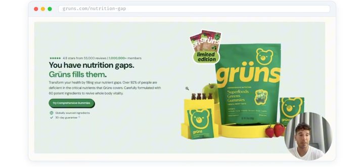 Landing page Gruns